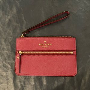 Kate Spade Burgundy Wristlet / Wallet
